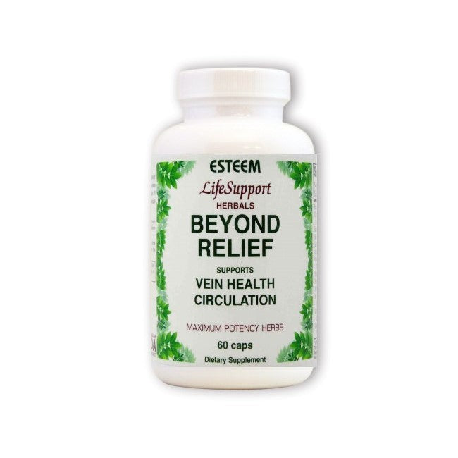 Distinct Supplements Beyond Relief supplement for circulation, vein health, varicose veins, and leg comfort.